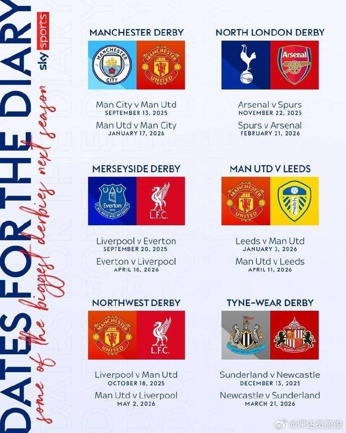 詹俊：曼联的开局难度最大，玫瑰德比与泰恩-威尔德比再现江湖